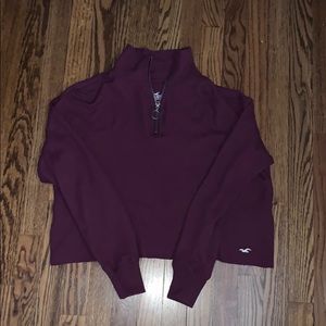 Hollister Waffle Quarter Zip